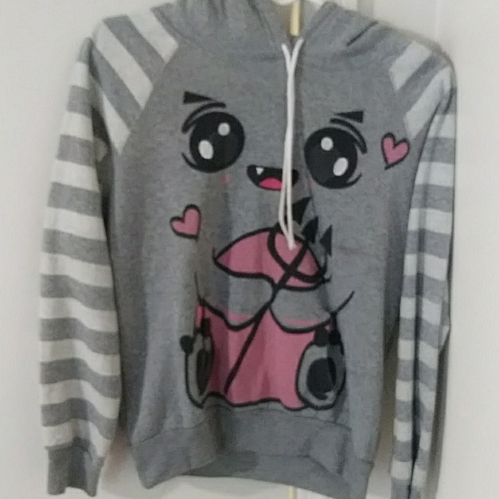 Gray devil love sweater